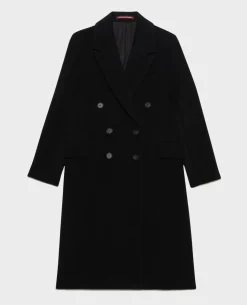 Vestes & Trenchs|Comptoir des Cotonniers Manteau Long En Laine Melangee 8824 09 Black