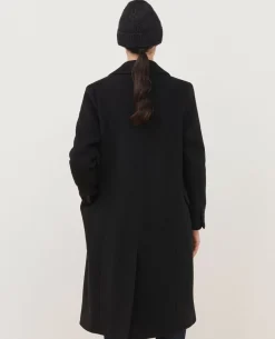Vestes & Trenchs|Comptoir des Cotonniers Manteau Long En Laine Melangee 8824 09 Black