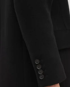 Vestes & Trenchs|Comptoir des Cotonniers Manteau Long En Laine Melangee 8824 09 Black