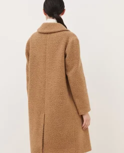 Vestes & Trenchs|Comptoir des Cotonniers Manteau Long En Laine Melangee 8849 31 Beige