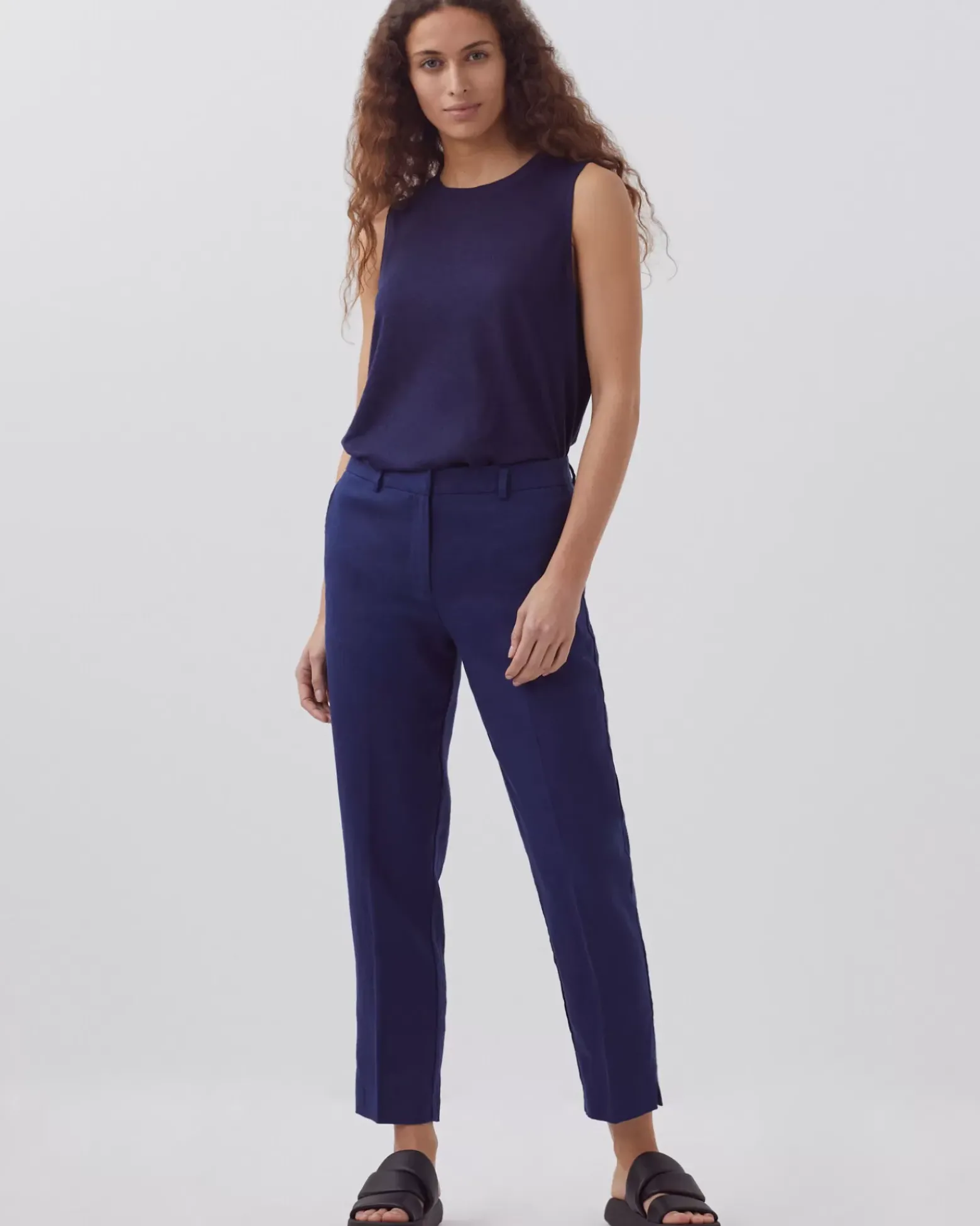Pantalons|Comptoir des Cotonniers Marguerite - Pantalon Cigarette 0643 Medieval Blue