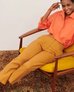 Pantalons|Comptoir des Cotonniers Marguerite - Pantalon Cigarette 36 Brown