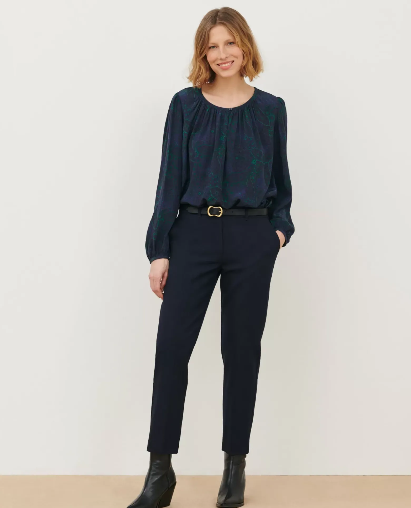 Pantalons|Comptoir des Cotonniers Marguerite - Pantalon Cigarette 7012C 69 Navy