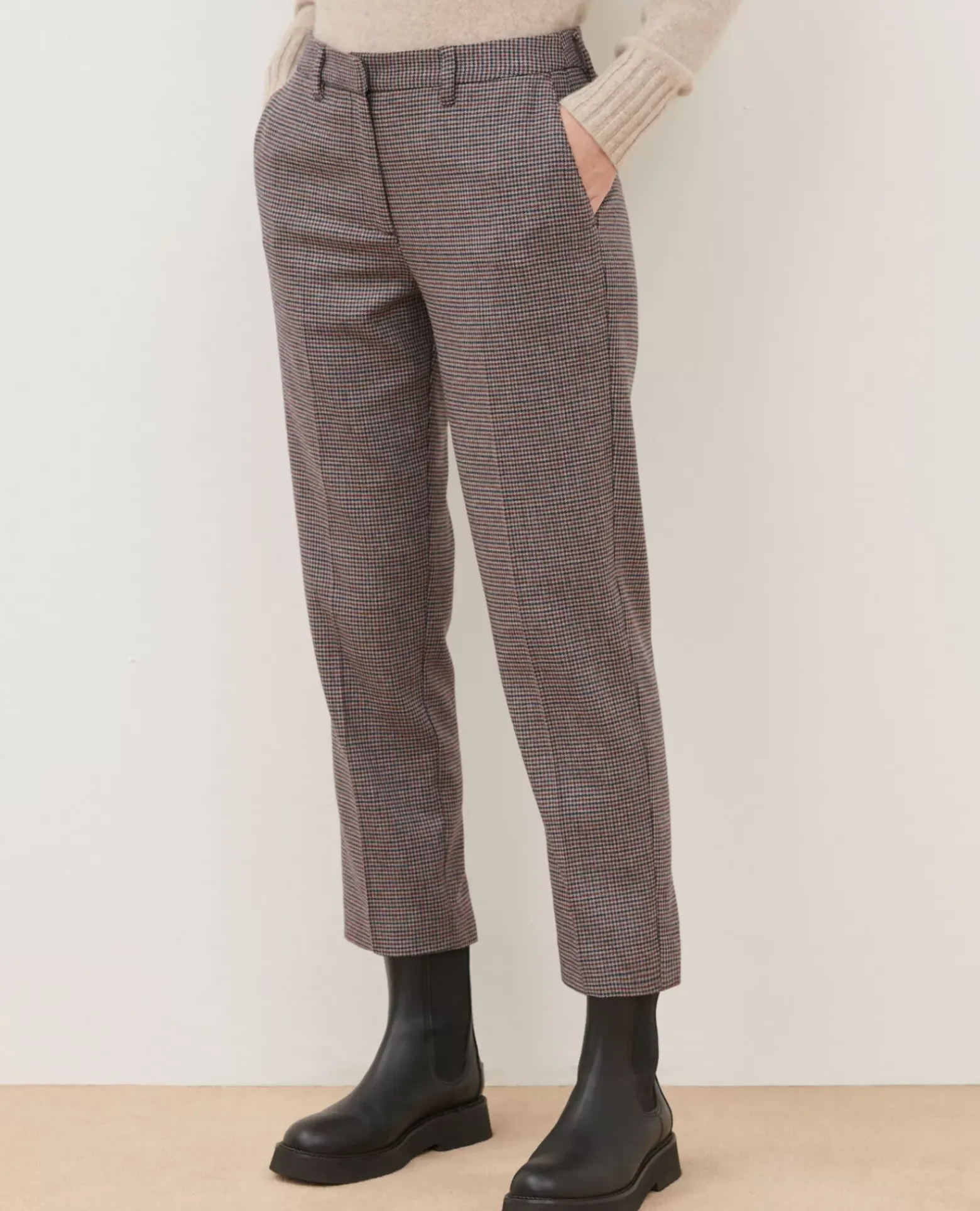 Pantalons|Comptoir des Cotonniers Marguerite - Pantalon Cigarette 8894 03 Gray Check