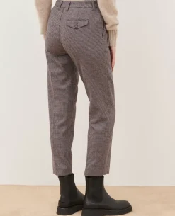 Pantalons|Comptoir des Cotonniers Marguerite - Pantalon Cigarette 8894 03 Gray Check
