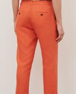 Pantalons|Comptoir des Cotonniers Marguerite - Pantalon Cigarette 0250 Tiger Lily Orange