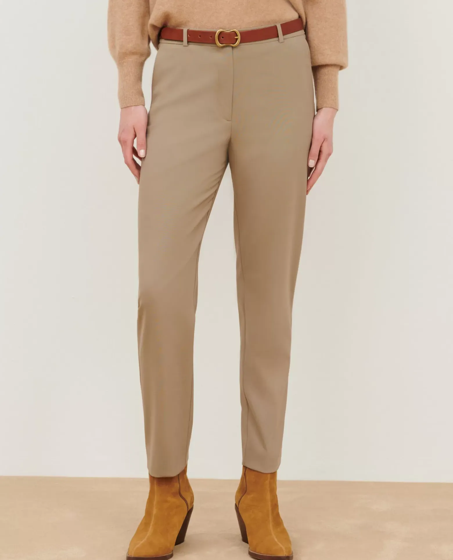 Pantalons|Comptoir des Cotonniers Marguerite - Pantalon Cigarette 0311 Beige