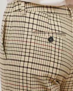 Pantalons|Comptoir des Cotonniers Marguerite - Pantalon Cigarette 0400 Cream Checks