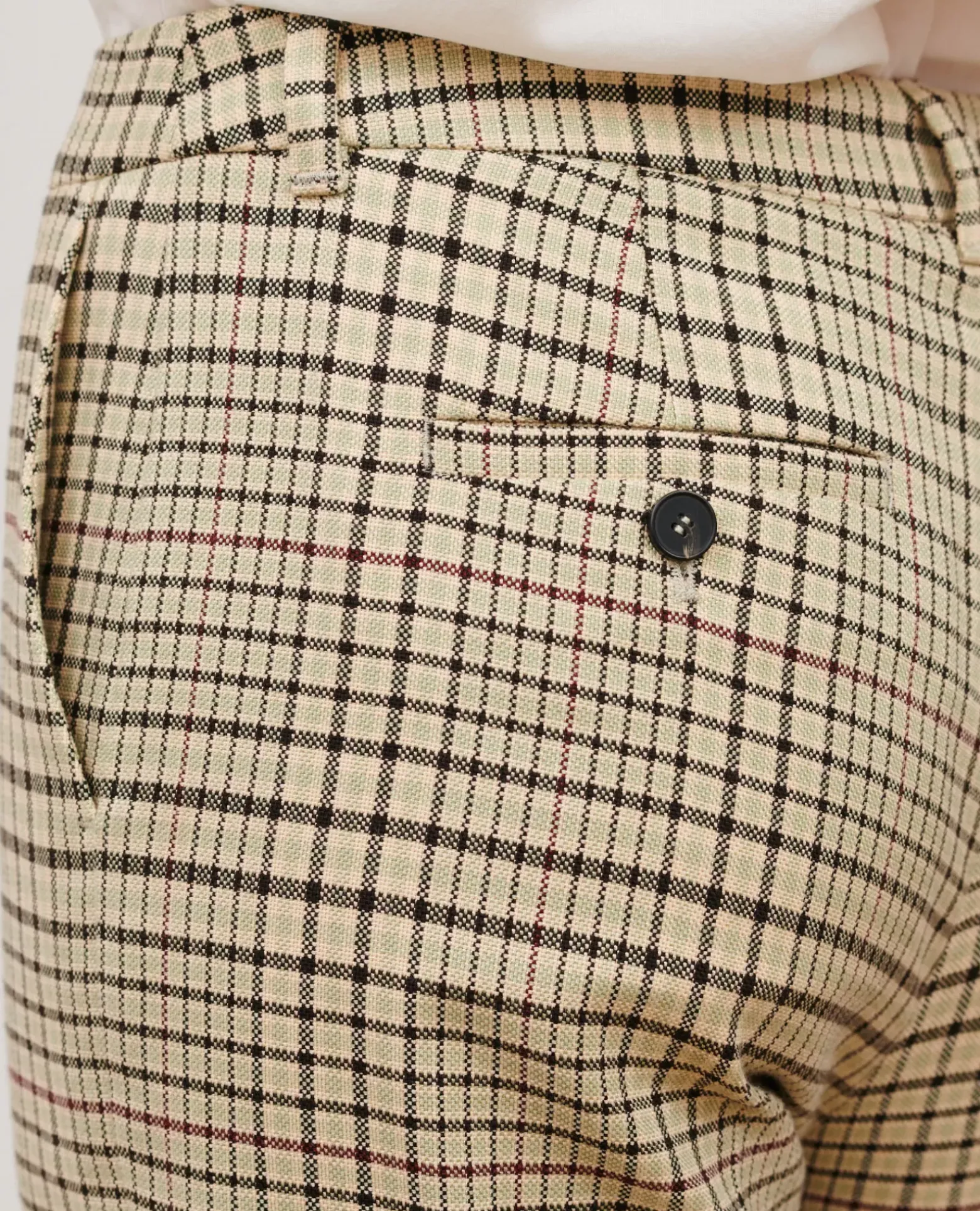Pantalons|Comptoir des Cotonniers Marguerite - Pantalon Cigarette 0400 Cream Checks