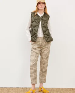 Pantalons|Comptoir des Cotonniers Marguerite - Pantalon Cigarette 0400 Cream Checks
