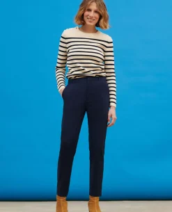 Pantalons|Comptoir des Cotonniers Marguerite - Pantalon Cigarette 0693 Navy