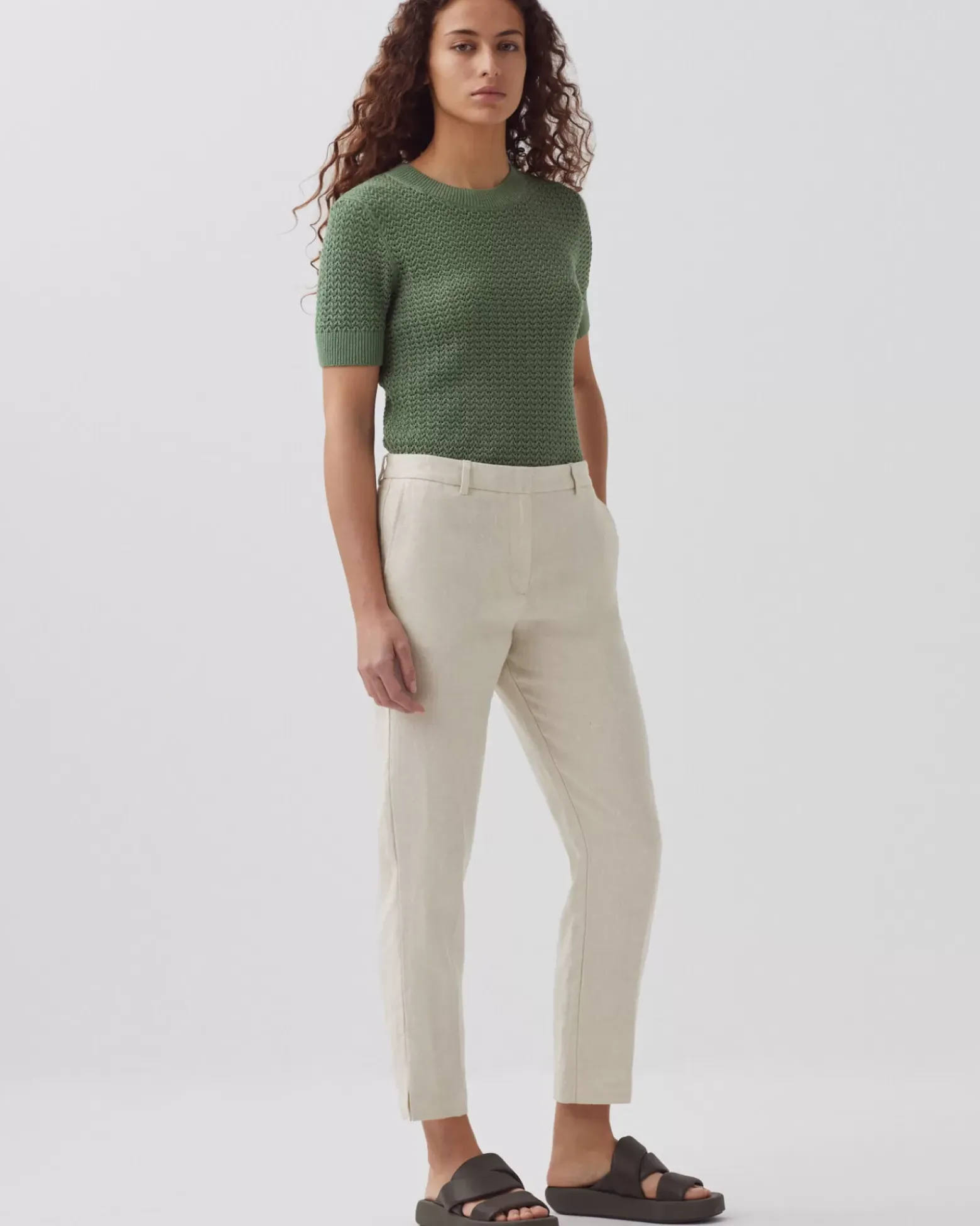 Pantalons|Comptoir des Cotonniers Marguerite - Pantalon Cigarette 0310 Beige Natural