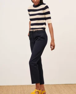 Pantalons|Comptoir des Cotonniers Marguerite - Pantalon Cigarette Night Sky
