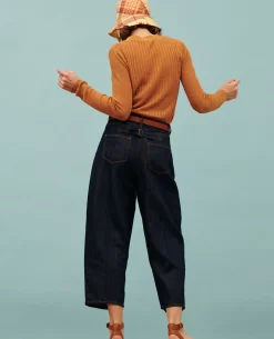Pantalons|Comptoir des Cotonniers Peggy - Pantalon En Toile Denim 0681 Rinse Denim