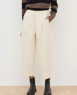 Pantalons|Comptoir des Cotonniers Peggy - Pantalon En Twill De Jersey 4142 Ecru
