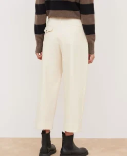 Pantalons|Comptoir des Cotonniers Peggy - Pantalon En Twill De Jersey 4142 Ecru