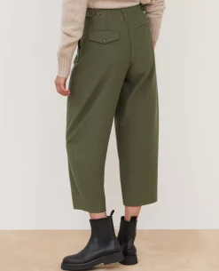 Pantalons|Comptoir des Cotonniers Peggy - Pantalon En Twill De Jersey 0571 Thyme Green