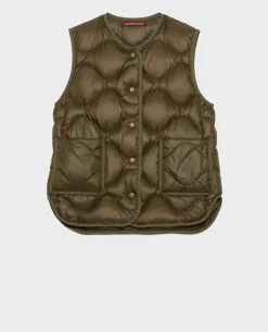Vestes & Trenchs|Comptoir des Cotonniers Plume - Veste Sans Manches 0380 Sea Turtle Green