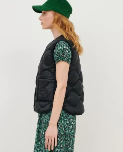 Vestes & Trenchs|Comptoir des Cotonniers Plume - Veste Sans Manches 0093 Black