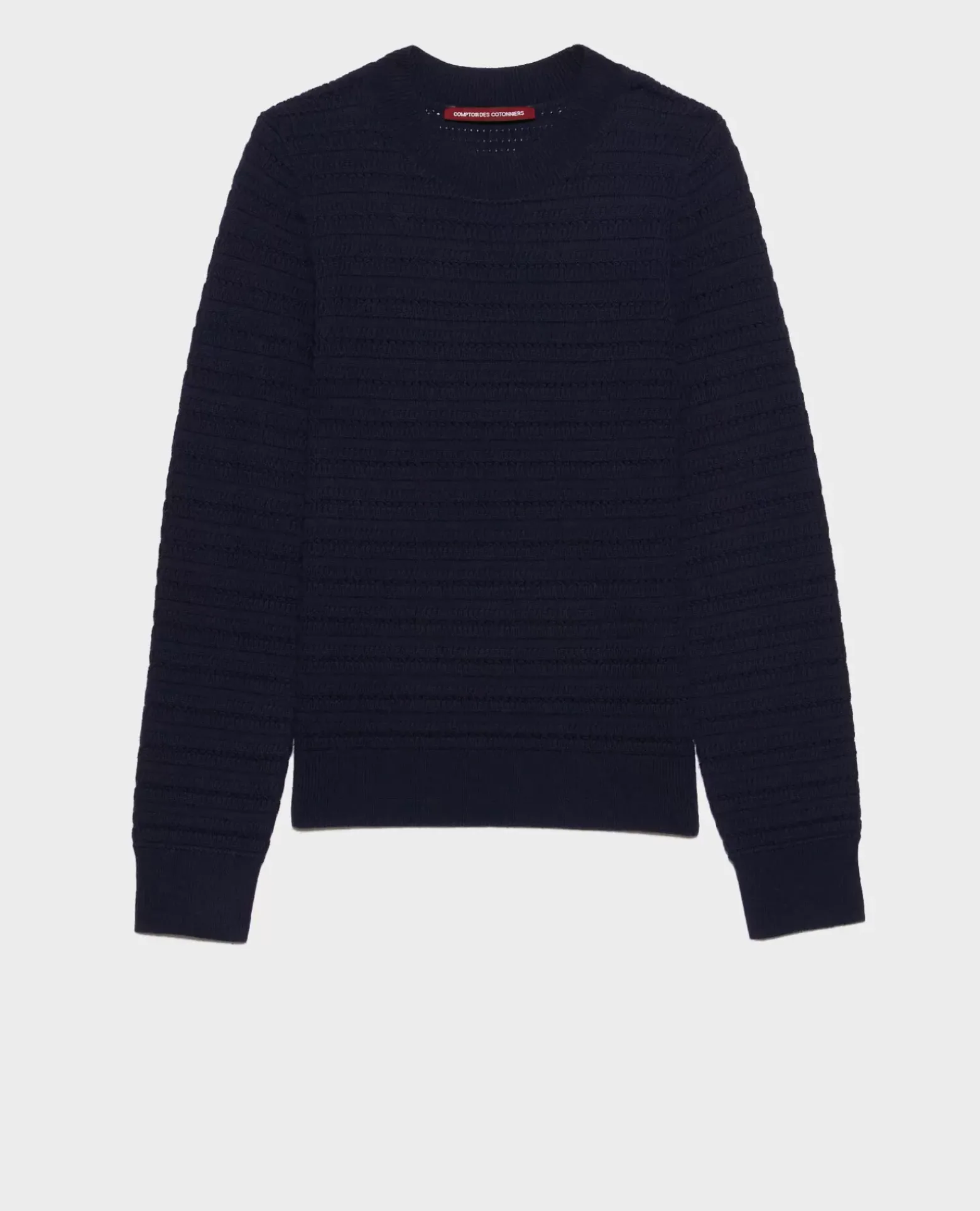 Maille|Comptoir des Cotonniers Pull Ajoure En Laine Merinos 4277 Night_Sky