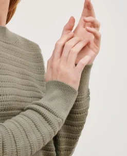 Maille|Comptoir des Cotonniers Pull Ajoure En Laine Merinos 0560 Vetiver