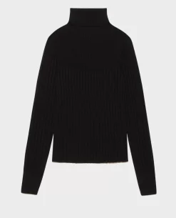 Maille|Comptoir des Cotonniers Pull Chaussette En Laine Merinos 8853 09 Black