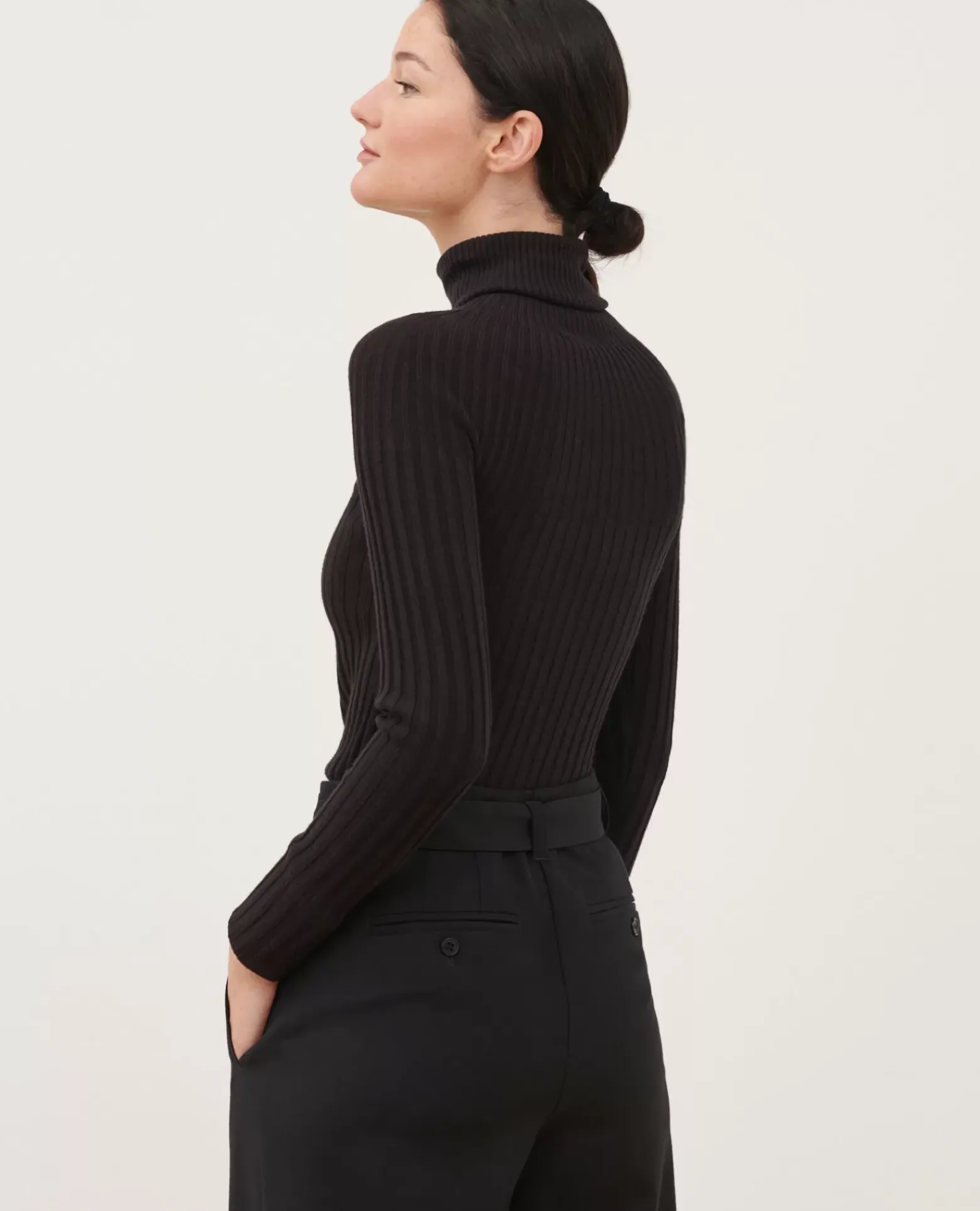 Maille|Comptoir des Cotonniers Pull Chaussette En Laine Merinos 8853 09 Black