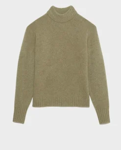 Maille|Comptoir des Cotonniers Pull Col Montant En Cachemire 8839 33 Khaki