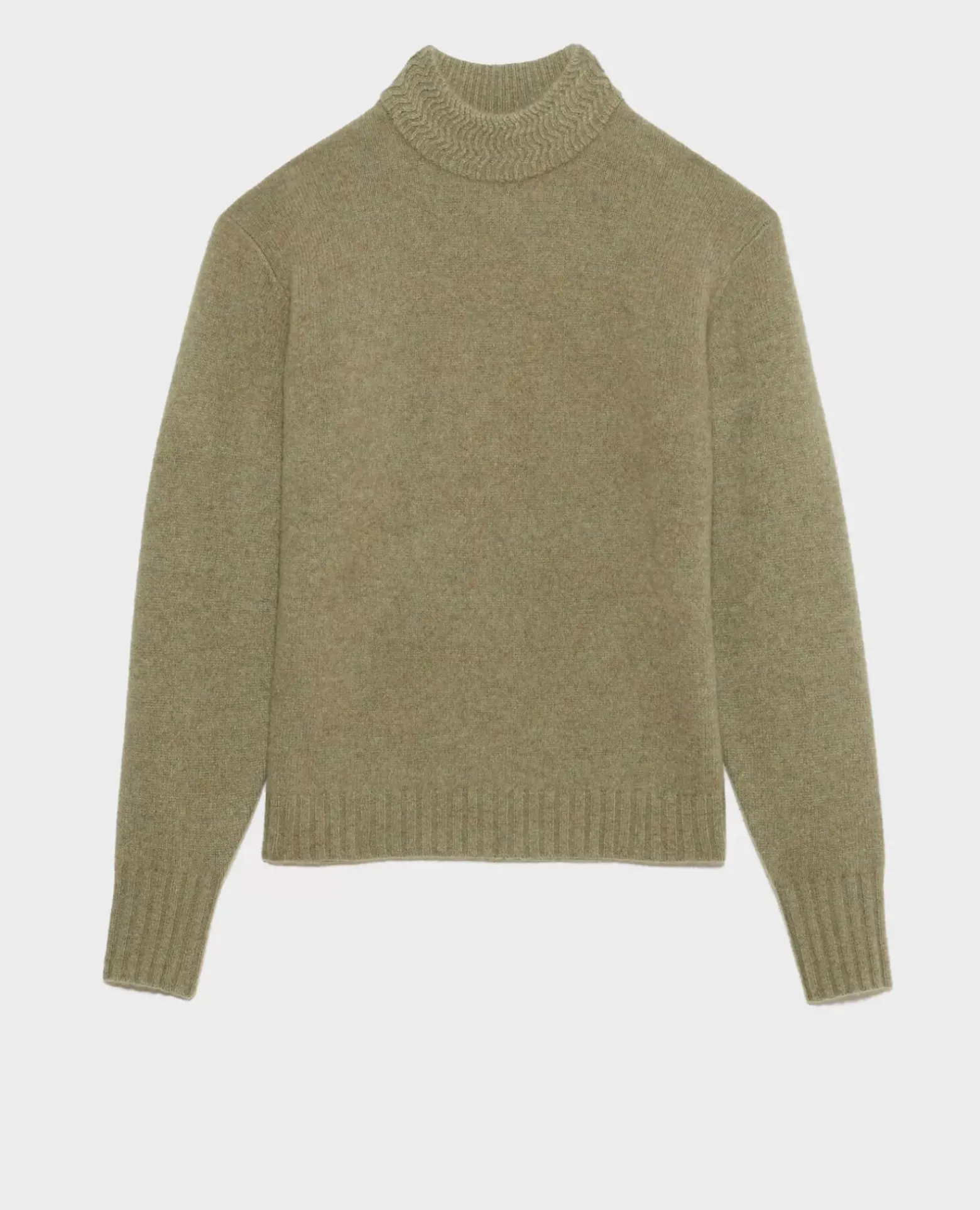 Maille|Comptoir des Cotonniers Pull Col Montant En Cachemire 8839 33 Khaki