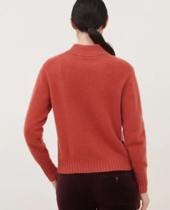 Maille|Comptoir des Cotonniers Pull Col Montant En Cachemire 8830 16 Red