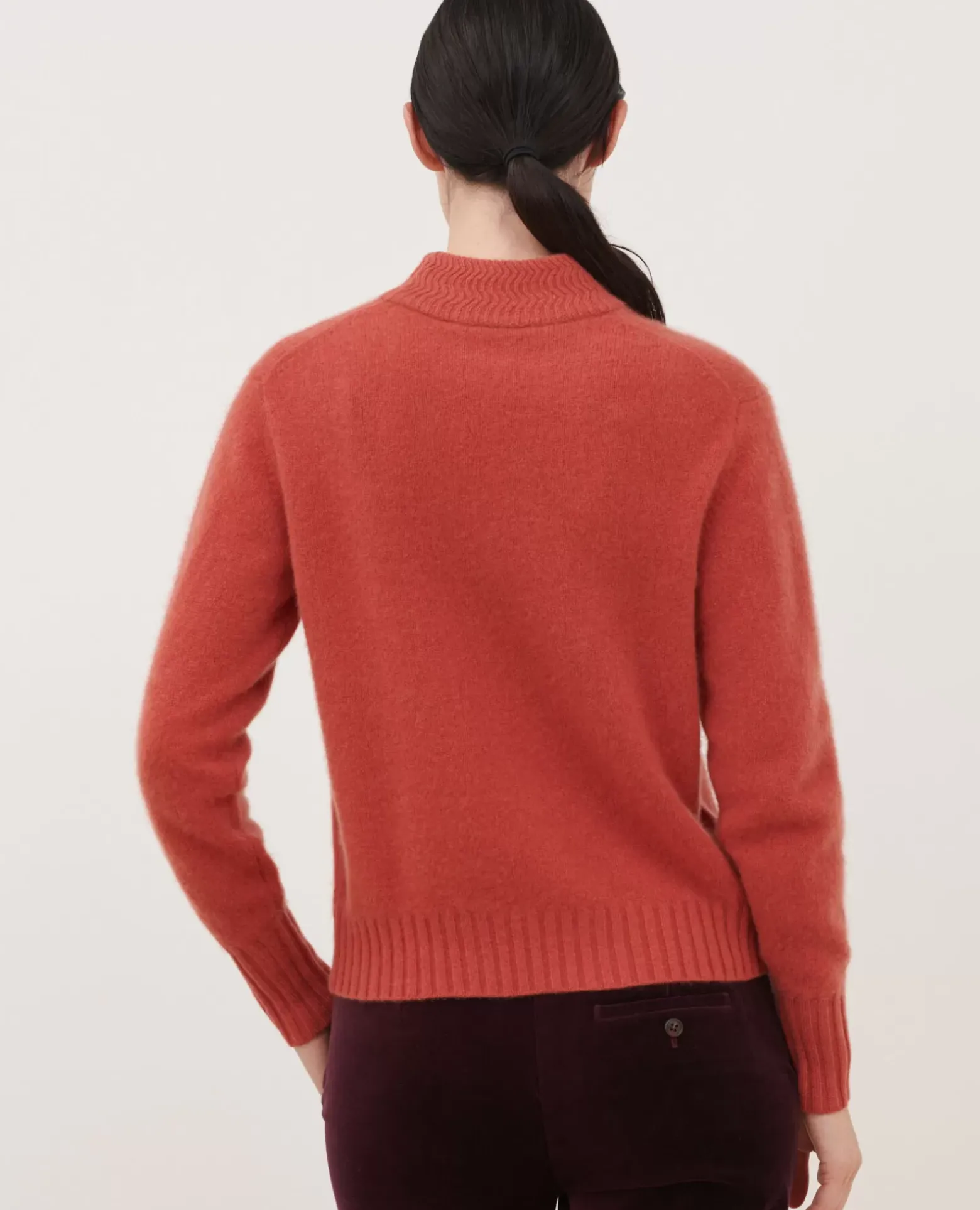 Maille|Comptoir des Cotonniers Pull Col Montant En Cachemire 8830 16 Red