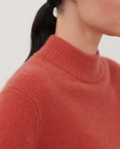 Maille|Comptoir des Cotonniers Pull Col Montant En Cachemire 8830 16 Red