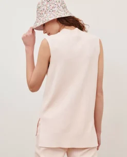 Maille|Comptoir des Cotonniers Pull Debardeur En Coton 0100 Pink Marshmallow