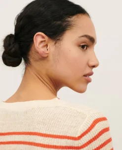 Maille|Comptoir des Cotonniers Pull Mariniere En Lin 0240 Tiger Lily Stripes
