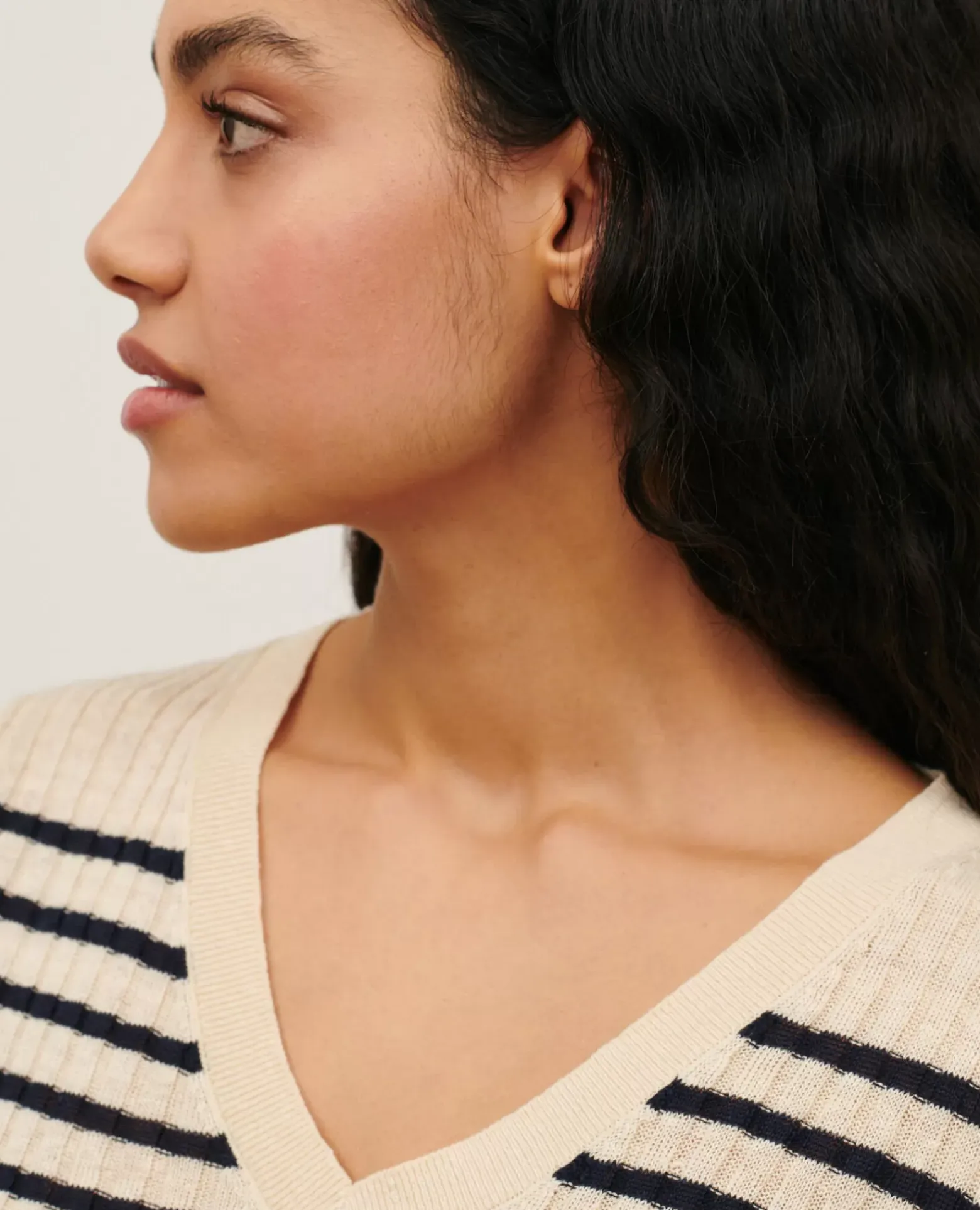 Maille|Comptoir des Cotonniers Pull Mariniere En Lin 0692 Night_Sky_Stripes