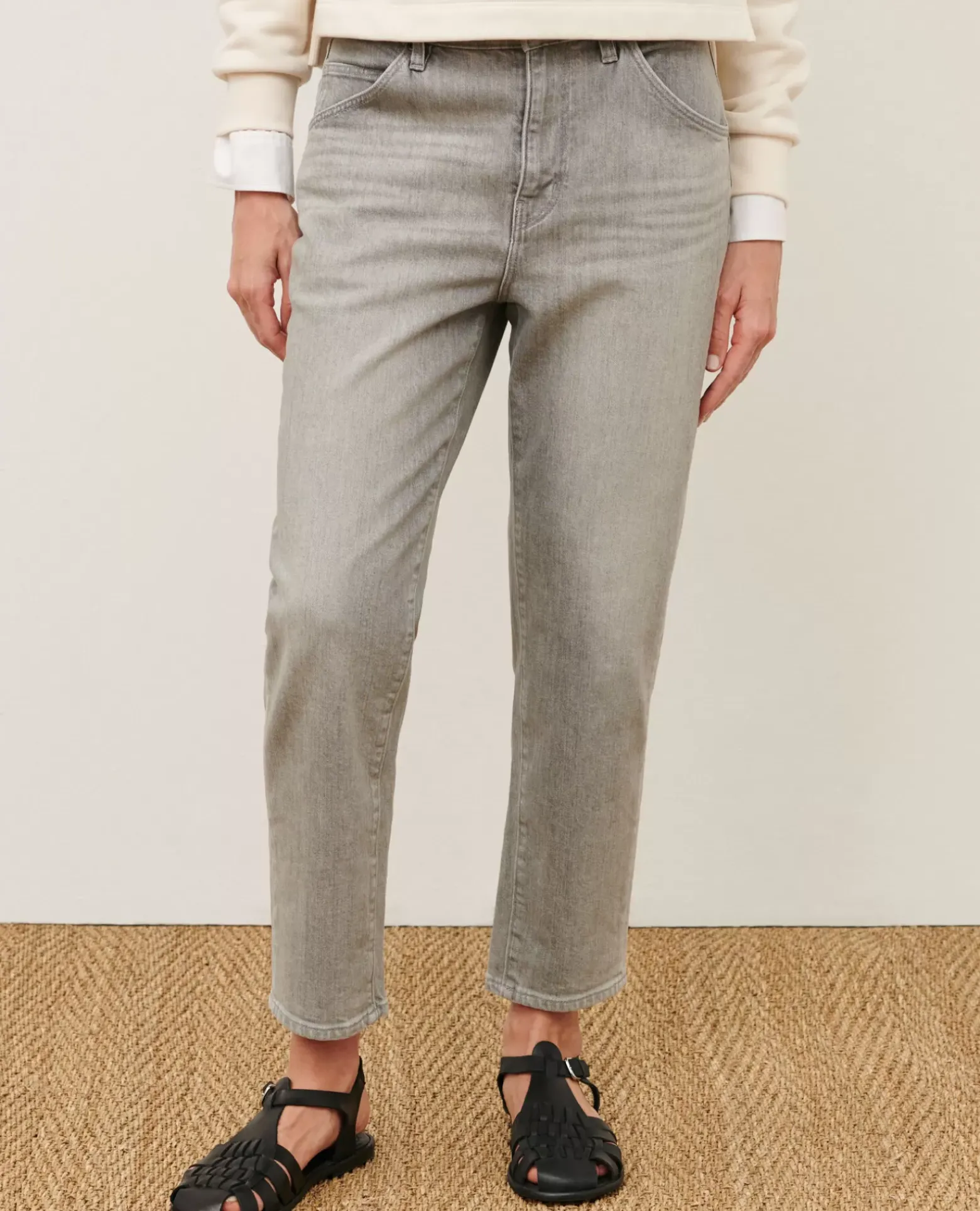 Jeans|Comptoir des Cotonniers Rita - Slouchy - Jean Ample En Coton 110 Denim Grey