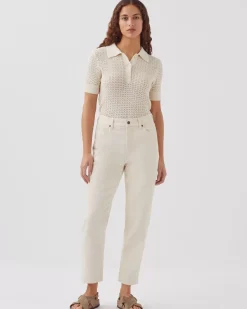 Jeans|Comptoir des Cotonniers Rita - Slouchy - Jean Ample En Coton 8904 01_Offwhite