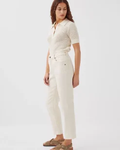 Jeans|Comptoir des Cotonniers Rita - Slouchy - Jean Ample En Coton 8904 01_Offwhite