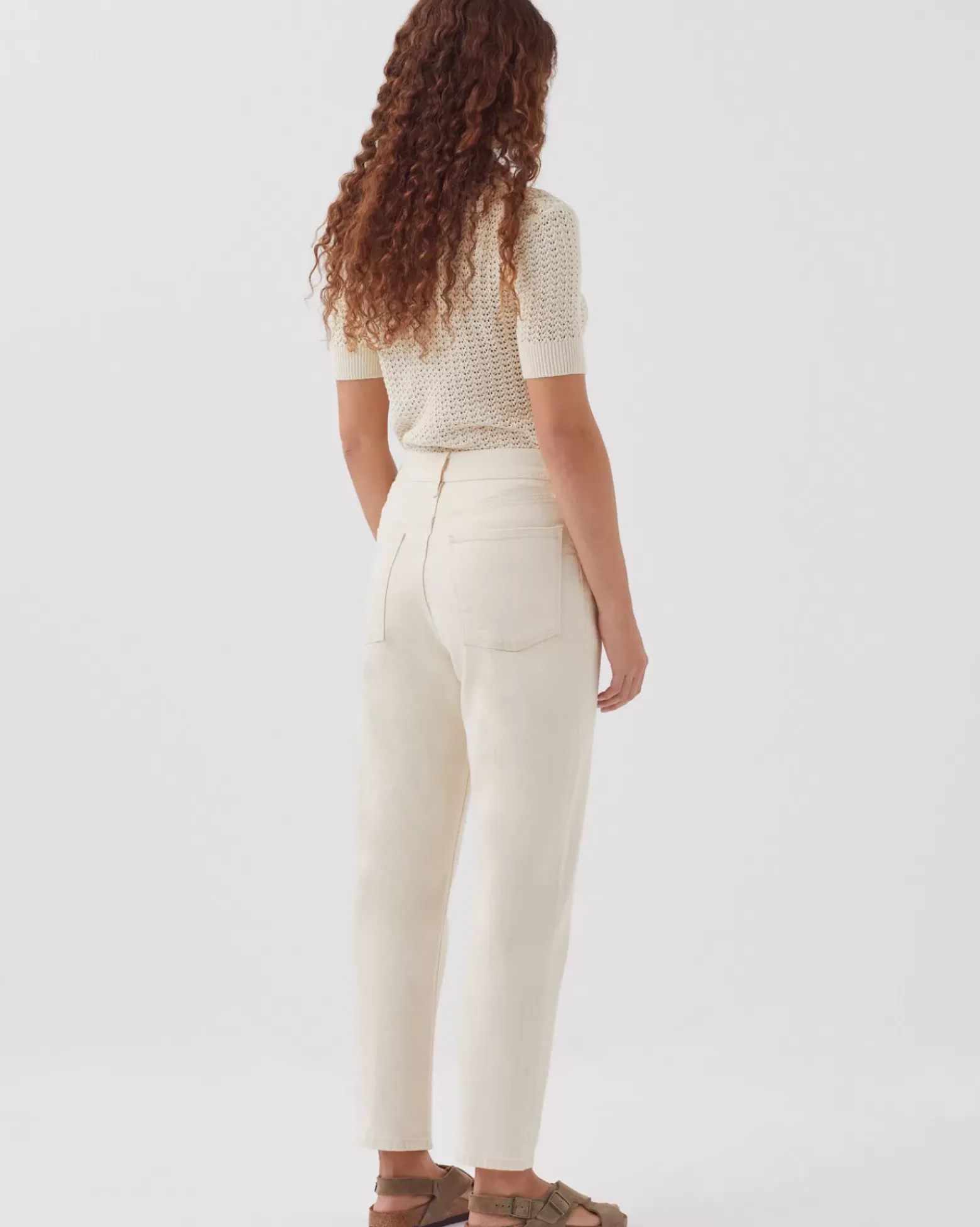 Jeans|Comptoir des Cotonniers Rita - Slouchy - Jean Ample En Coton 8904 01_Offwhite