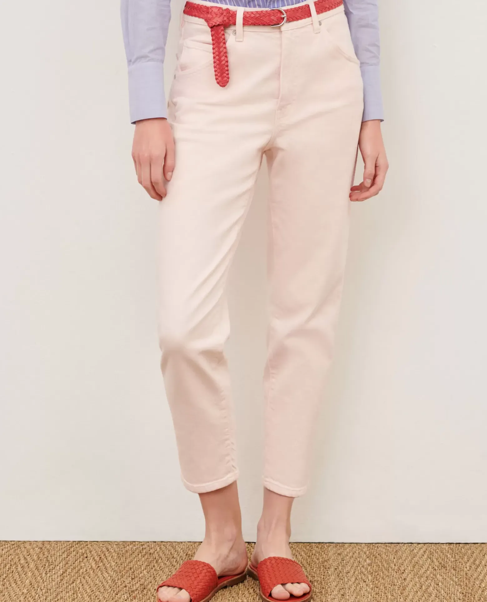 Jeans|Comptoir des Cotonniers Rita - Slouchy - Jean Ample En Coton 0100 Pink Marshmallow