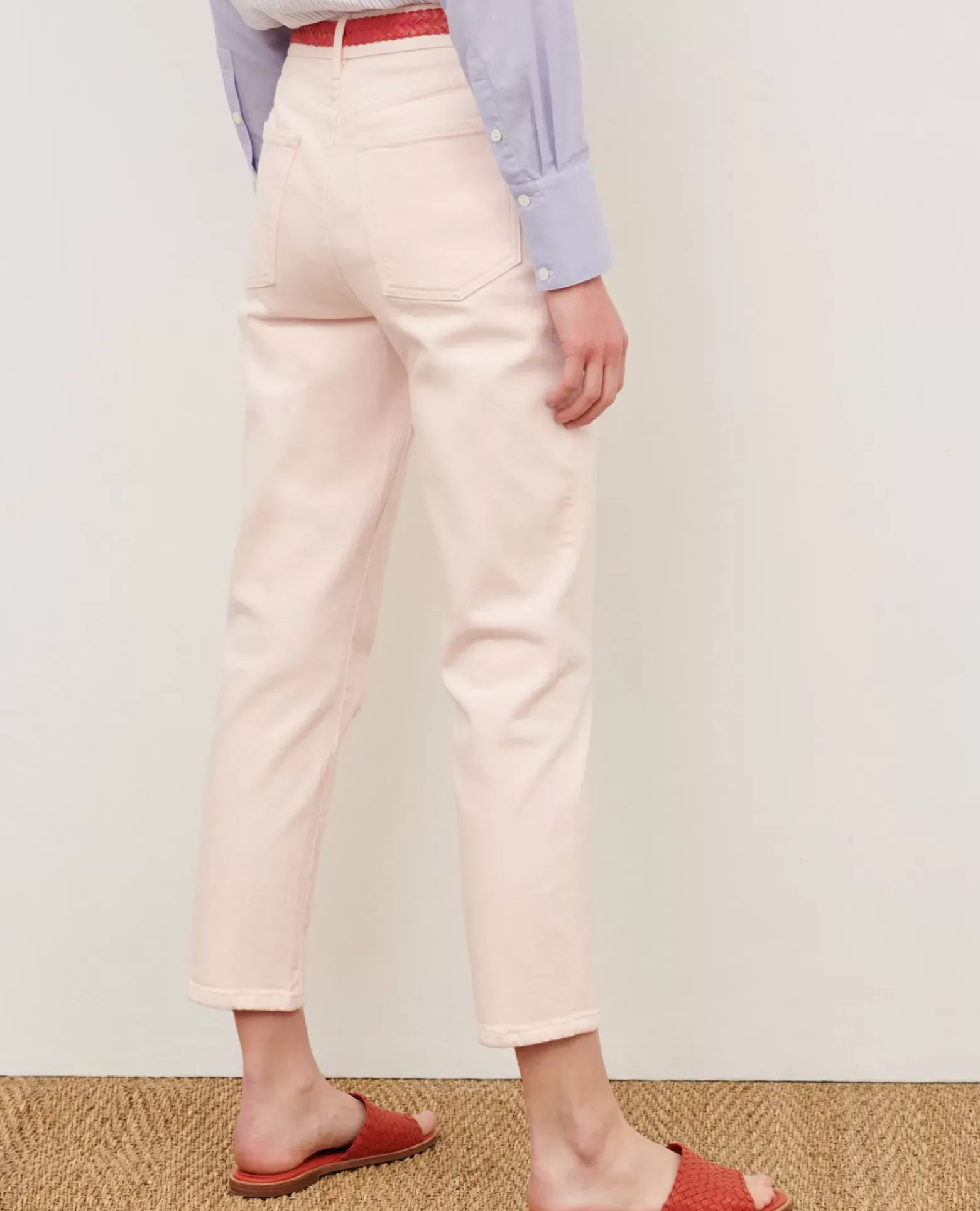 Jeans|Comptoir des Cotonniers Rita - Slouchy - Jean Ample En Coton 0100 Pink Marshmallow