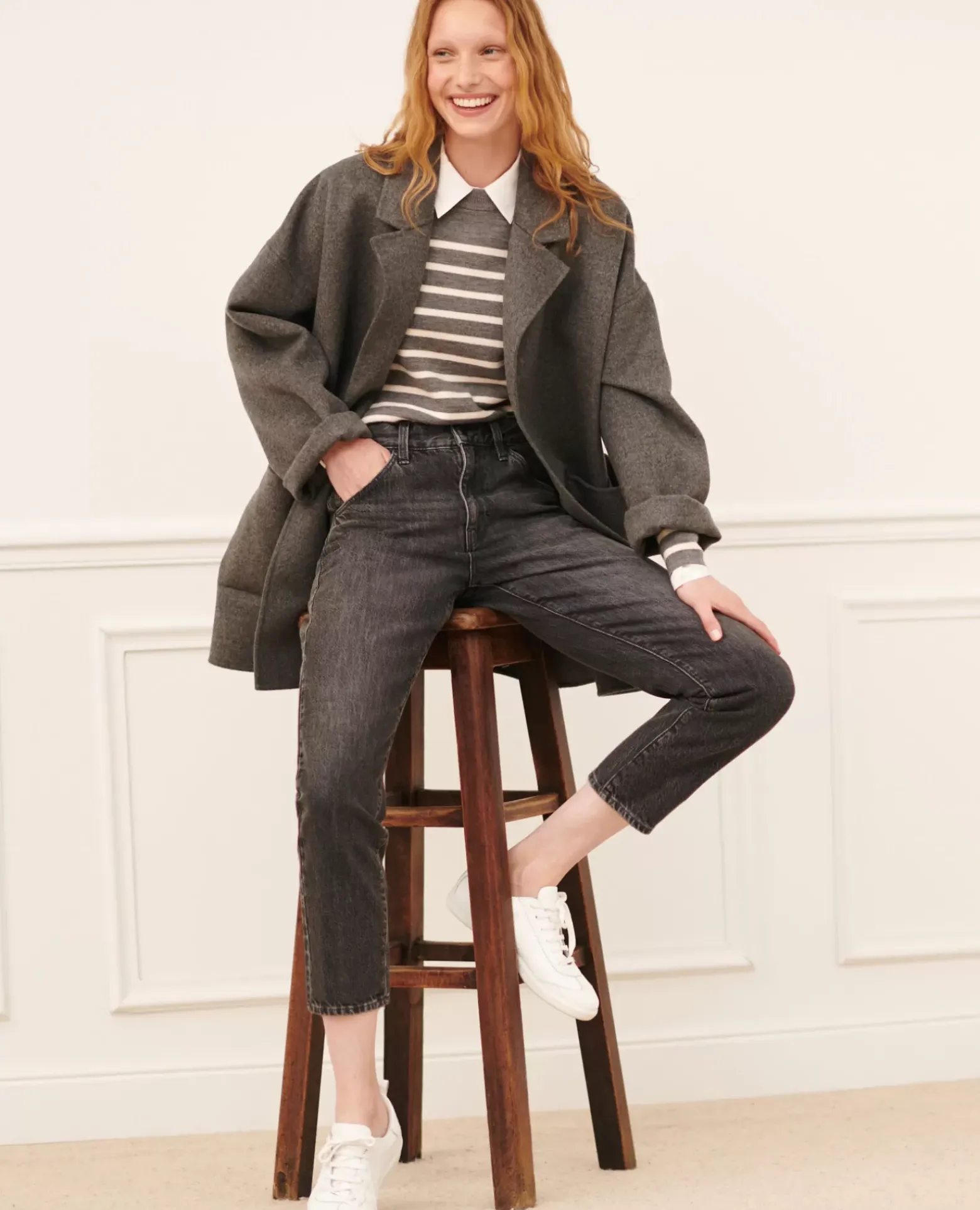 Jeans|Comptoir des Cotonniers Rita - Slouchy - Jean Ample En Coton Vintage Grey