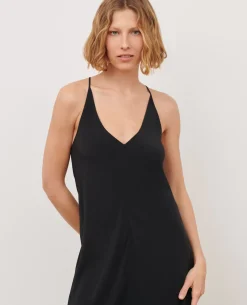 Robes|Comptoir des Cotonniers Robe Asymetrique Fluide 0093 Black