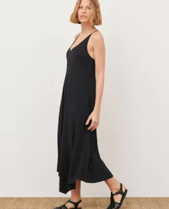 Robes|Comptoir des Cotonniers Robe Asymetrique Fluide 0093 Black