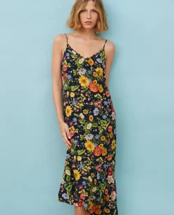 Robes|Comptoir des Cotonniers Robe Asymetrique Fluide 0684 Navy Herbier