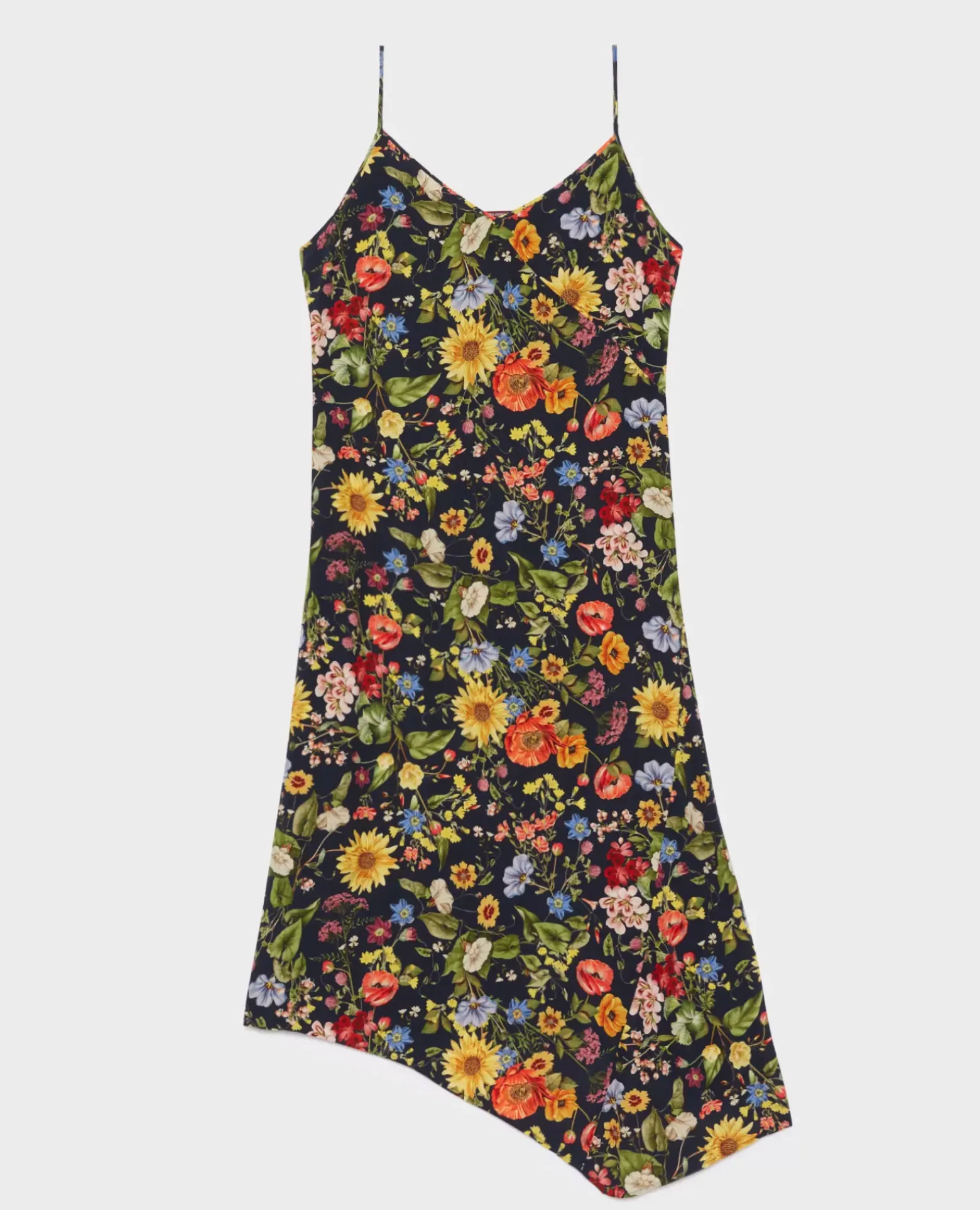 Robes|Comptoir des Cotonniers Robe Asymetrique Fluide 0684 Navy Herbier