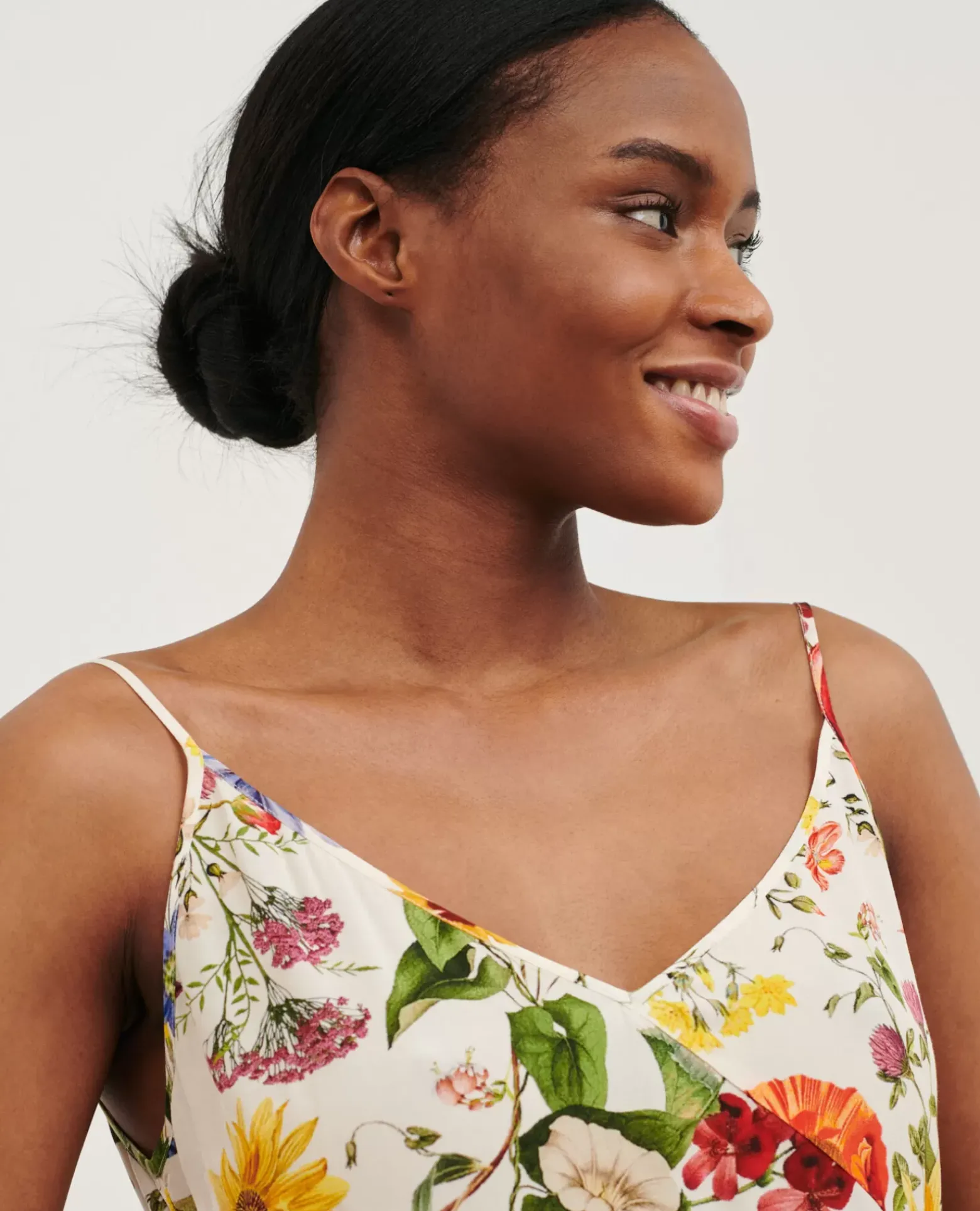 Robes|Comptoir des Cotonniers Robe Asymetrique Fluide 0020 White Herbier