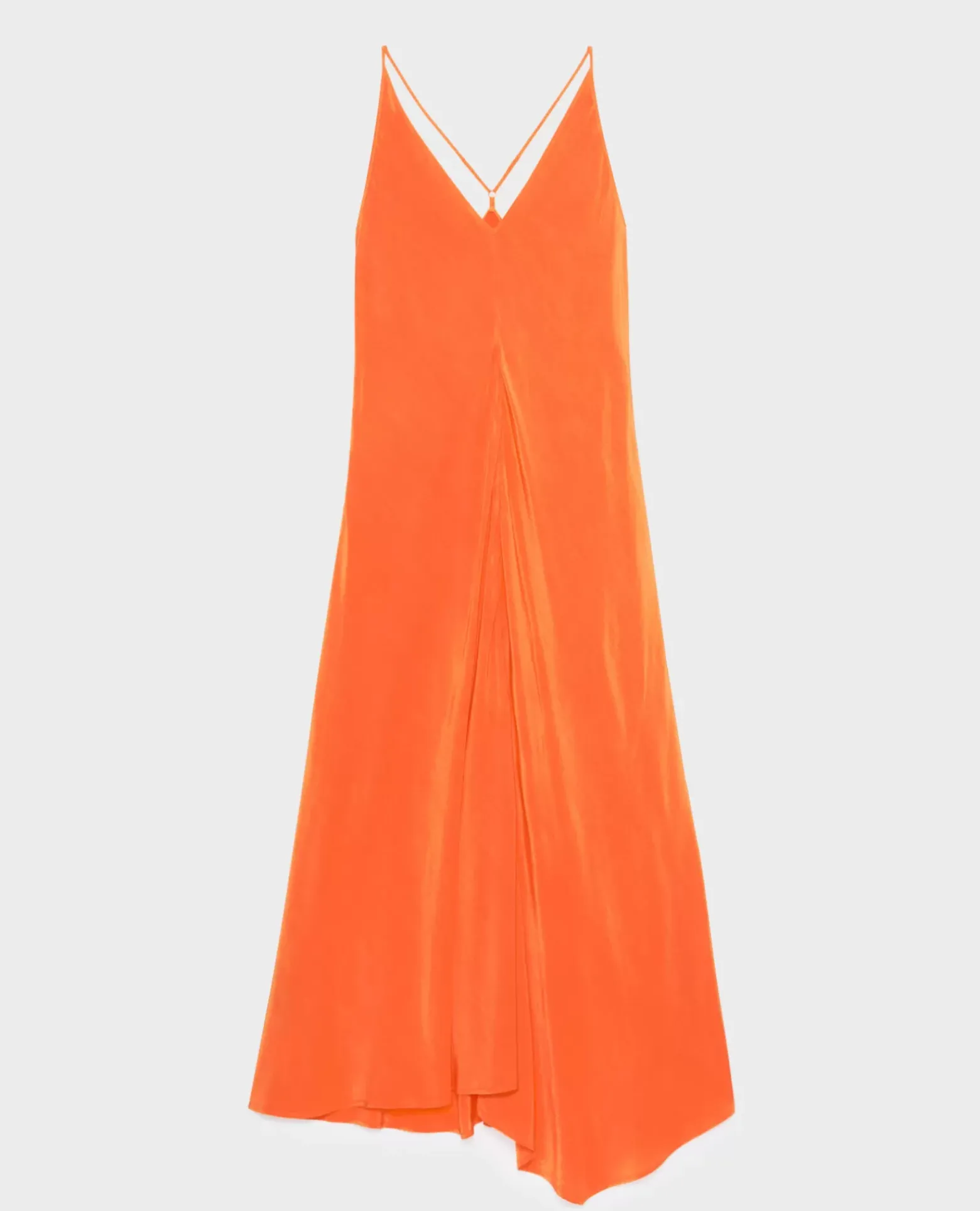 Robes|Comptoir des Cotonniers Robe Asymetrique Fluide 0250 Tiger Lily Orange