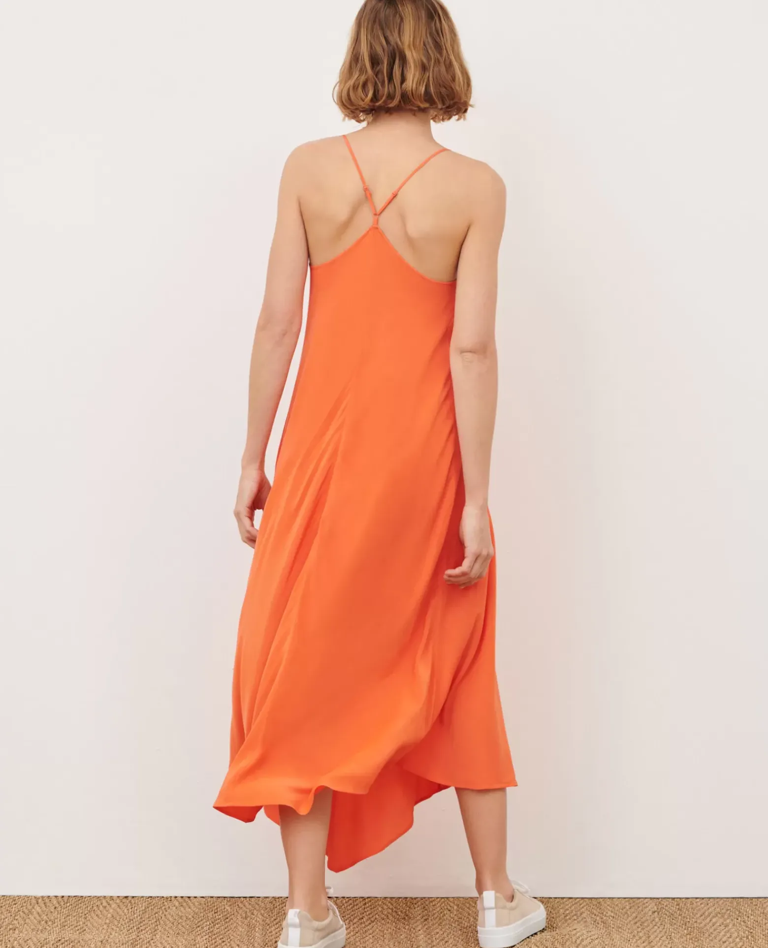 Robes|Comptoir des Cotonniers Robe Asymetrique Fluide 0250 Tiger Lily Orange