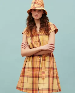Robes|Comptoir des Cotonniers Robe Chemise En Coton 0241 Orange